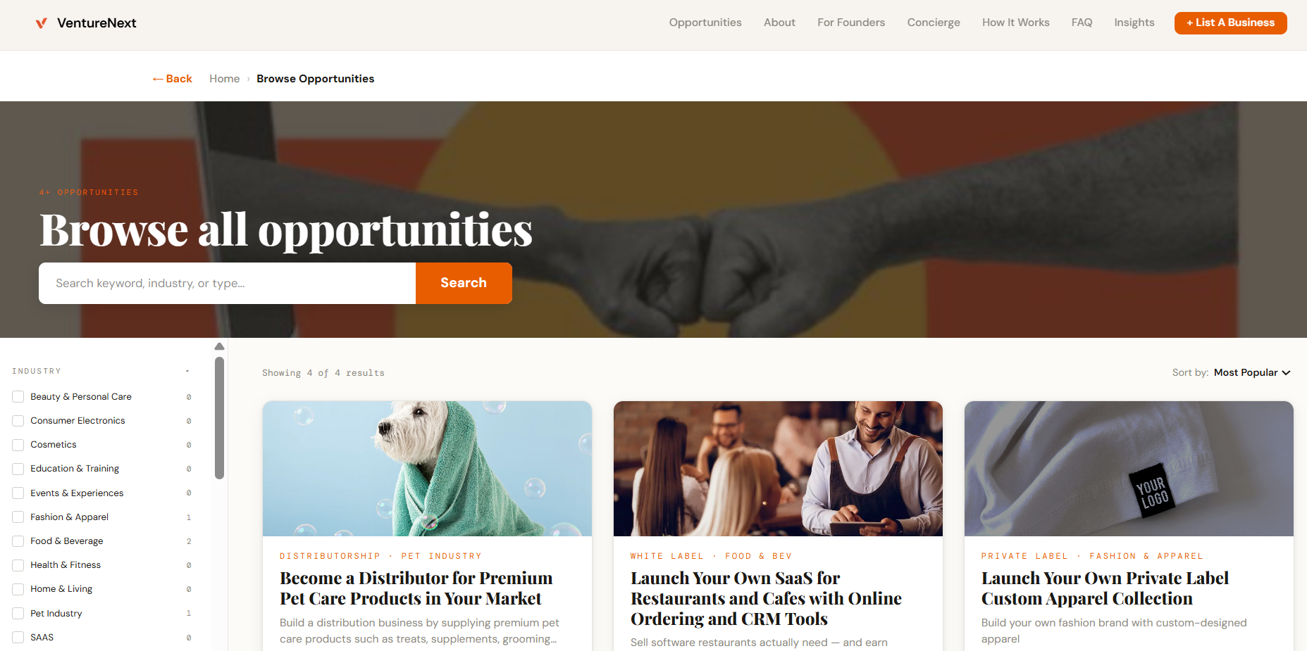 Browse Vetted Opportunities